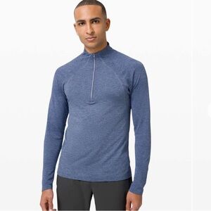 lululemon Metal Vent Tech 1/2 Zip 2.0 Tempest Blue Medium